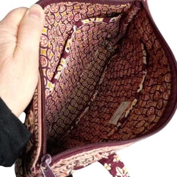 Vera Bradley MEDALLION Shoulder Tote Bag Quilted Paisley Floral Handbag Retired - Picture 6 of 11